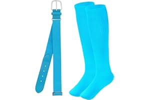 Dxhycc Baseball Socks and Belt Combo Set Adjustable Softball Baseball Socks and Elastic Waist Belt for Youth Adult