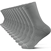 PAPLUS Compression Athletic Crew Socks (6 Pairs) for Men & Women