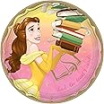 Amscan Enchanting Disney Princess Belle Round Paper Plates - 9" (Pack of 8) - Vibrant Multicolor Design - Perfect for Magical Themed Parties, Birthdays & Celebrations