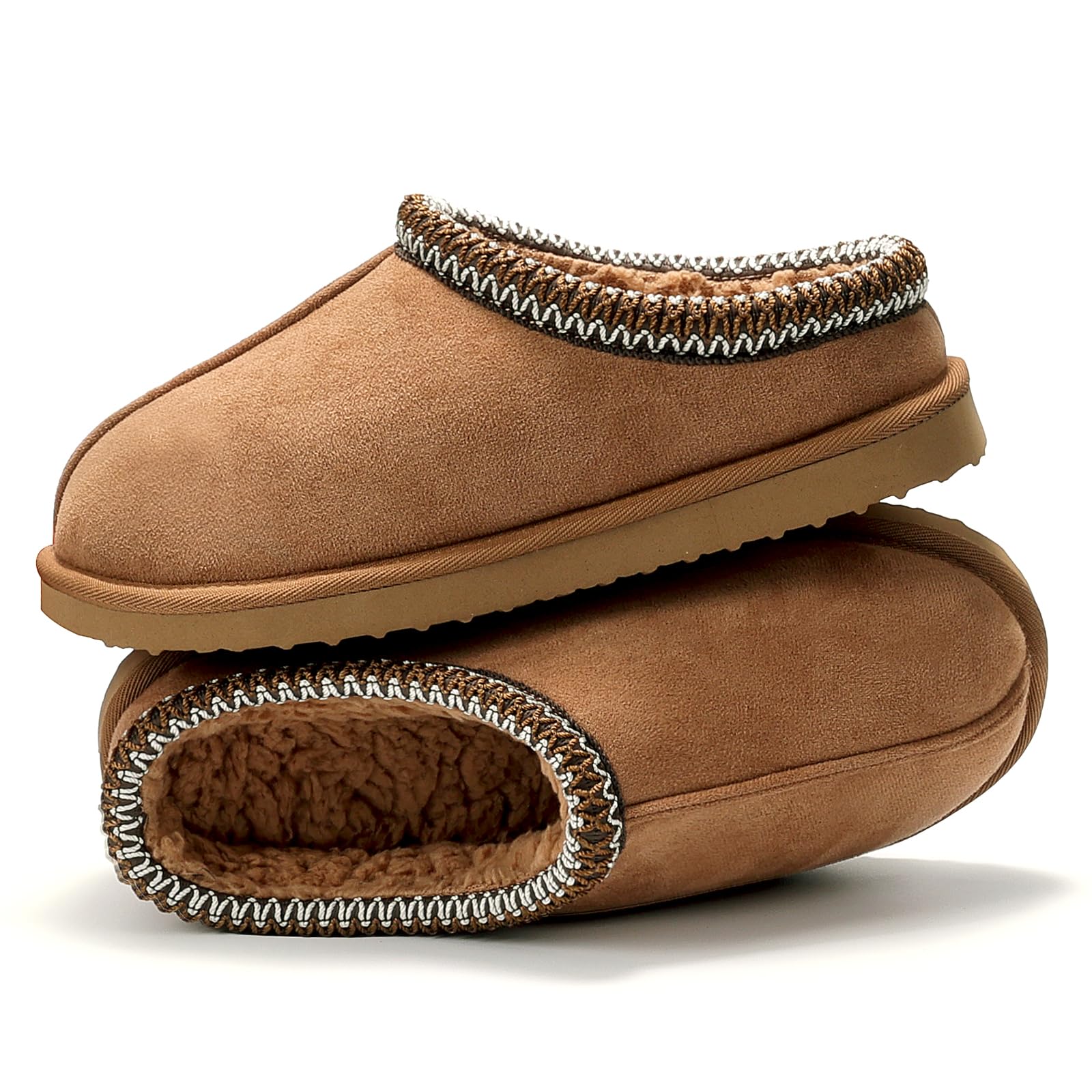 Gdazzio Women's Slippers Fuzzy Cozy Short Ankle Shoes Indoor and Outdoor Mules Furry Warm House Slippers for Woman Cute Fluffy Clogs