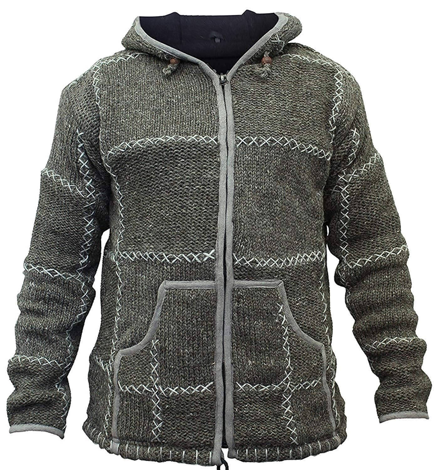 shopoholic fashion da uomo in lana Patchwork Super Caldo Giacca lencicol Moda  Uomo
