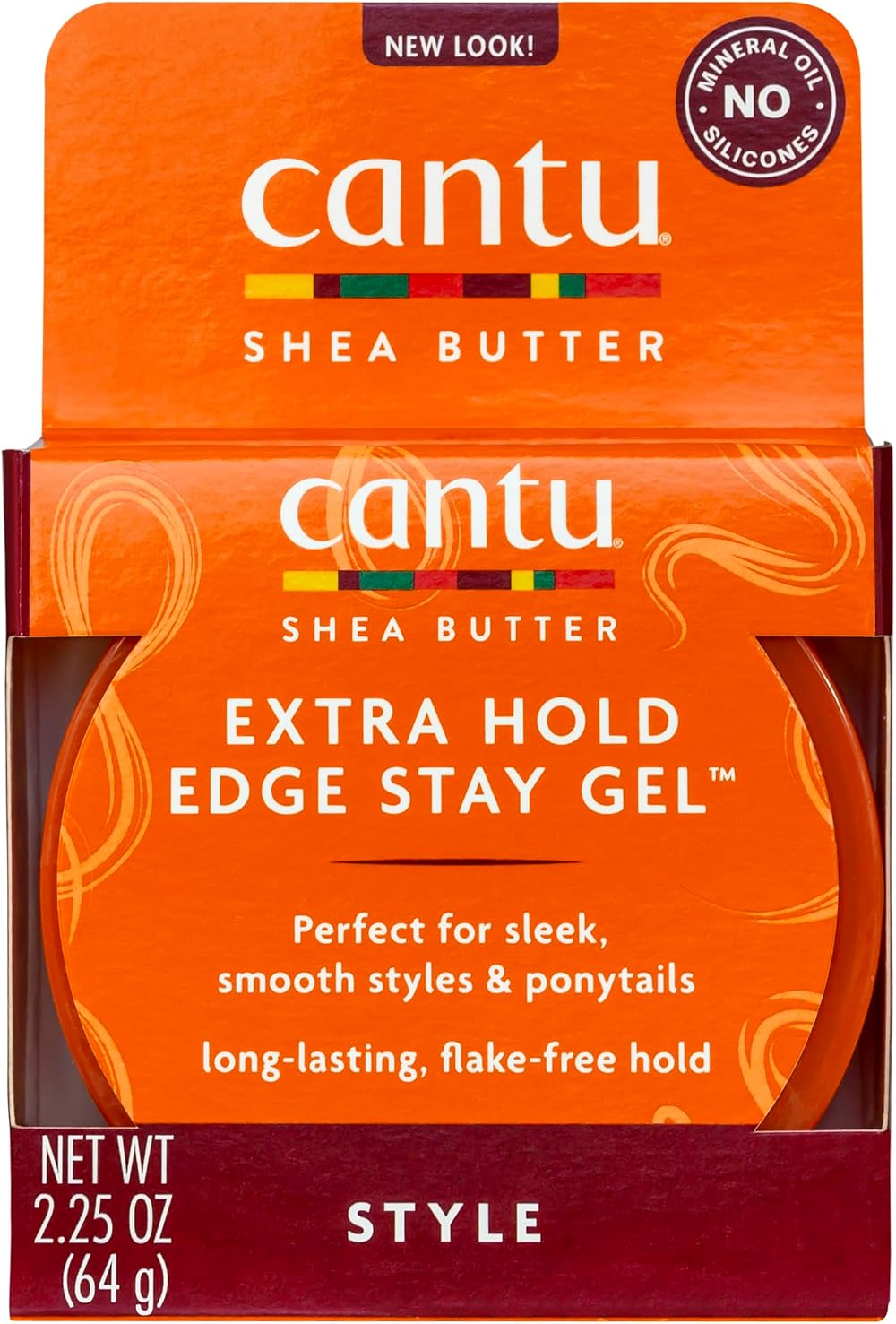 Cantu Extra Hold Edge Stay Gel 64g - Edge Control for Frizz Free Style