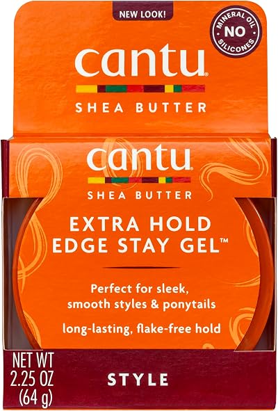 Cantu Extra Hold Edge Stay Gel 64g - Edge Control for Frizz Free Style