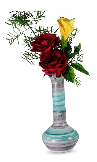 Buy Yellowtable Slender Neck Small Ceramic Flower Vase In Elegant