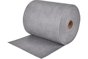PONO Premium Polypropylene 150' L x 15" W Absorbent Mat Roll Gray Heavy Weight Oil Absorbing Mats Universal Oil for Absorbing