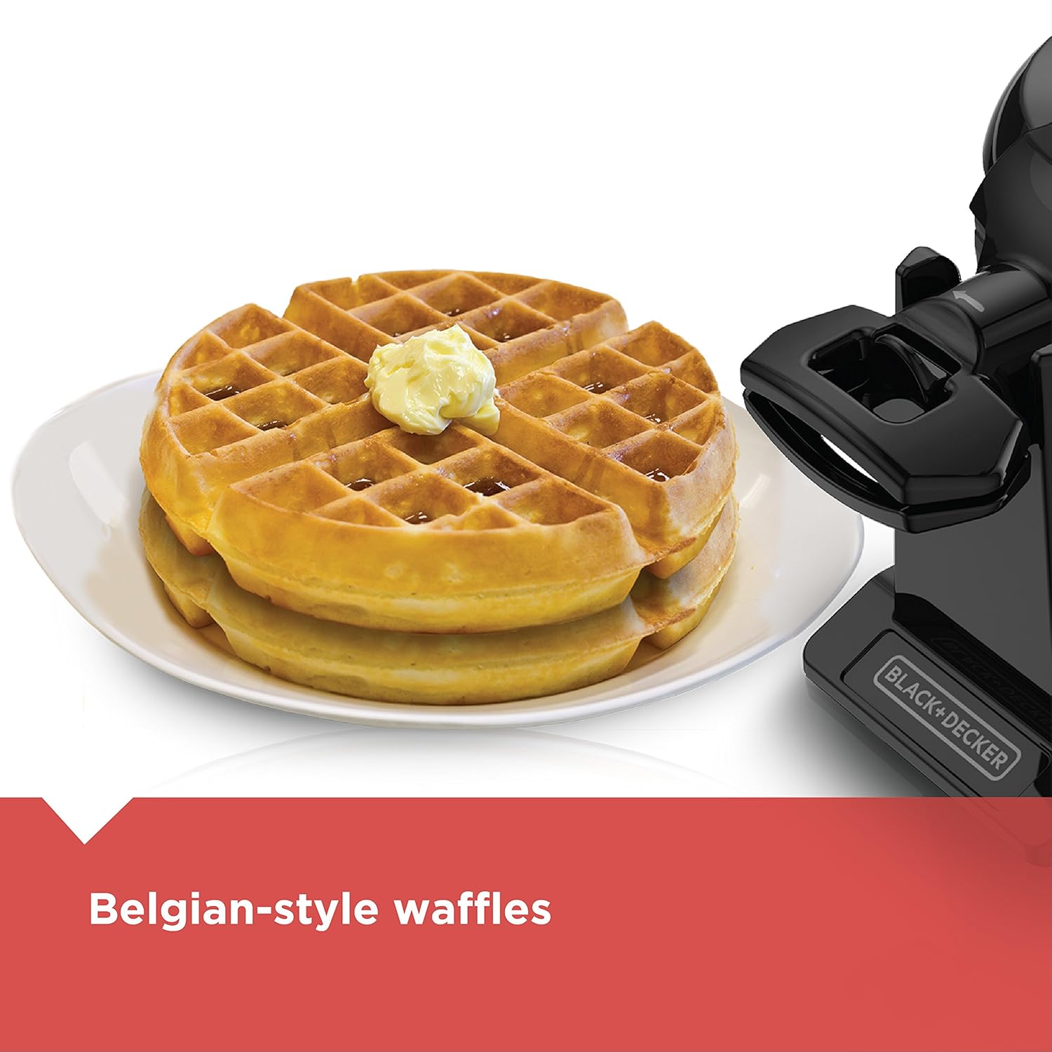 BLACK+DECKER Rotating Waffle Maker, Black, WMD200B: Kitchen & Dining