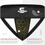 SAWANS Groin Guard Cup for Boxing MMA Adjustable Jockstrap Black M view 2