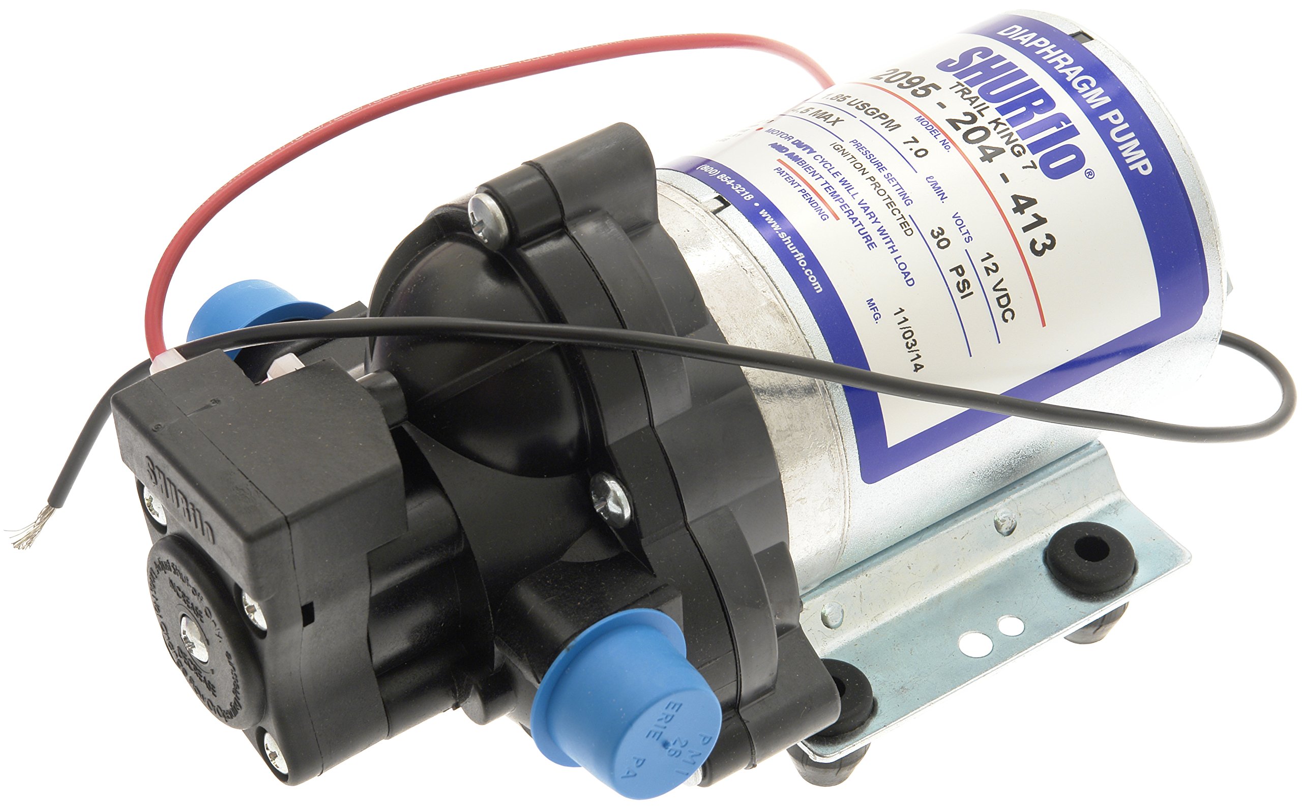 Shurflo 2095204413 Trail King 7 Water Pump12V/30psiSilver, Silver