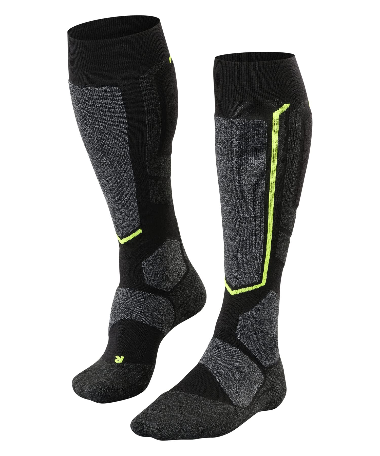 FALKE Unisex SB2 U Kh Wool Warm Thick 1 Pair Skiing Socks, Black Black-Mix 3010, 5.5-7.5