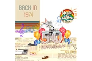 DIRTY POP CARDS 50th Birthday Card with Lights and Music - Vintage 1974 Pop Up Card with Light Up 3D Disco Ball and Musical Happy Birthday Song - Back In 74, 50 Year Old Funny Birthday Cards For Women