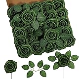 DuHouse 25Pcs Artificial Roses Flowers Fake Rose