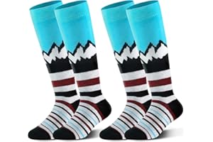 HIGHCAMP 2 Pairs Kids Merino Wool Ski Snowboard Socks Boy Girl Toddler Winter Snow Socks