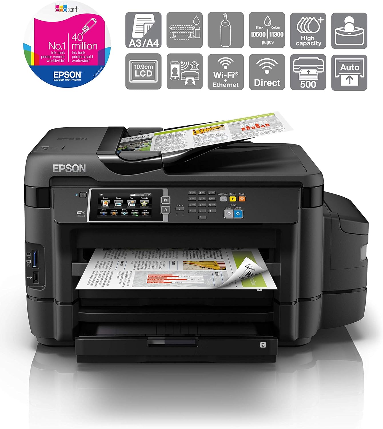Epson EcoTank ET16500 A3+ Print/Scan/Copy/Fax WiFi Printer Amazon.co