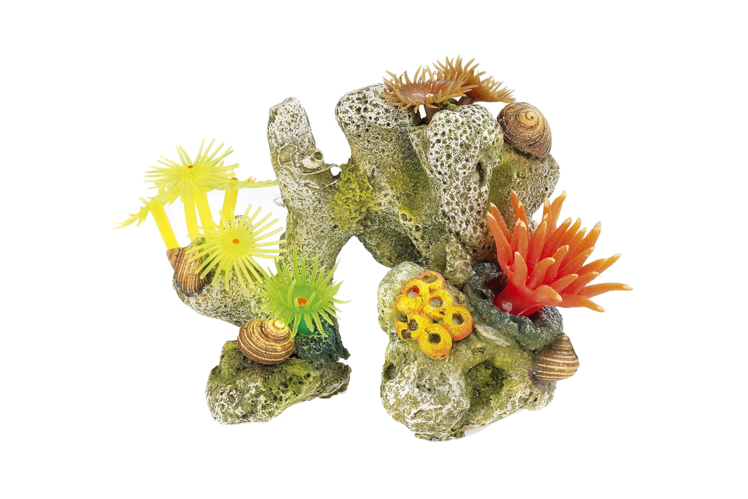 CLASSIC Coral Stone with Plants Aquarium Ornament