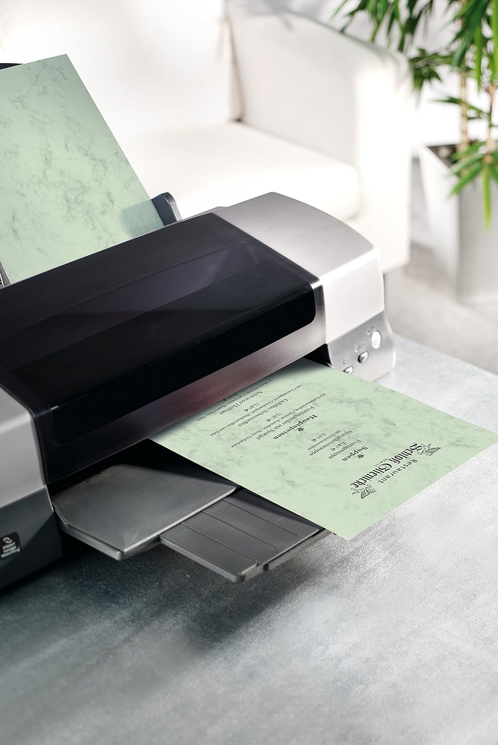 SIGEL DP552 Marbled Writing Paper, A4, 200 gsm double sided, Green, 50 sheets, marble pastel green - Image 4