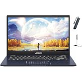ASUS Vivobook E410 14" FHD Thin Laptop, Intel Celeron N4500 Processor, 4GB RAM, 128GB eMMC, Intel UHD Graphics, Win 11 Home S, Star Black with HEXAccessories