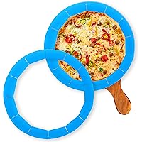 QUWOLACE Adjustable Silicone Pie Crust Shield, 2 Pack Pie BPA-free Pie Crust Protector Cover Kitchen Tool for Baking Pie Pizz