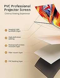 Projector Screen with Stand - 100" Indoor/Outdoor