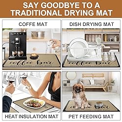 Dish Drying Mats for Kitchen Counter, Waterproof