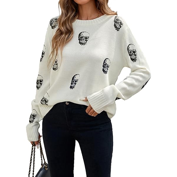 Jeans Para Mujer Con Estampado De Calavera Y Costuras En Contraste (color Negro, Talla: L