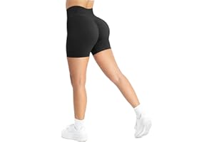 GILLYA Workout Shorts for Women Seamless Butt Lifting Shorts High Waisted Gym Yoga Shorts