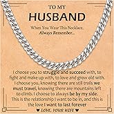 EPIRORA Cuban Link Chain Gifts for Men, 6MM Hip Hop Stainless Steel Cuban Link Chain Necklace for Boyfriend Husband Lover, Mens Jewelry Gift for Birthday Christmas Anniversary Valentines, 22 Inches