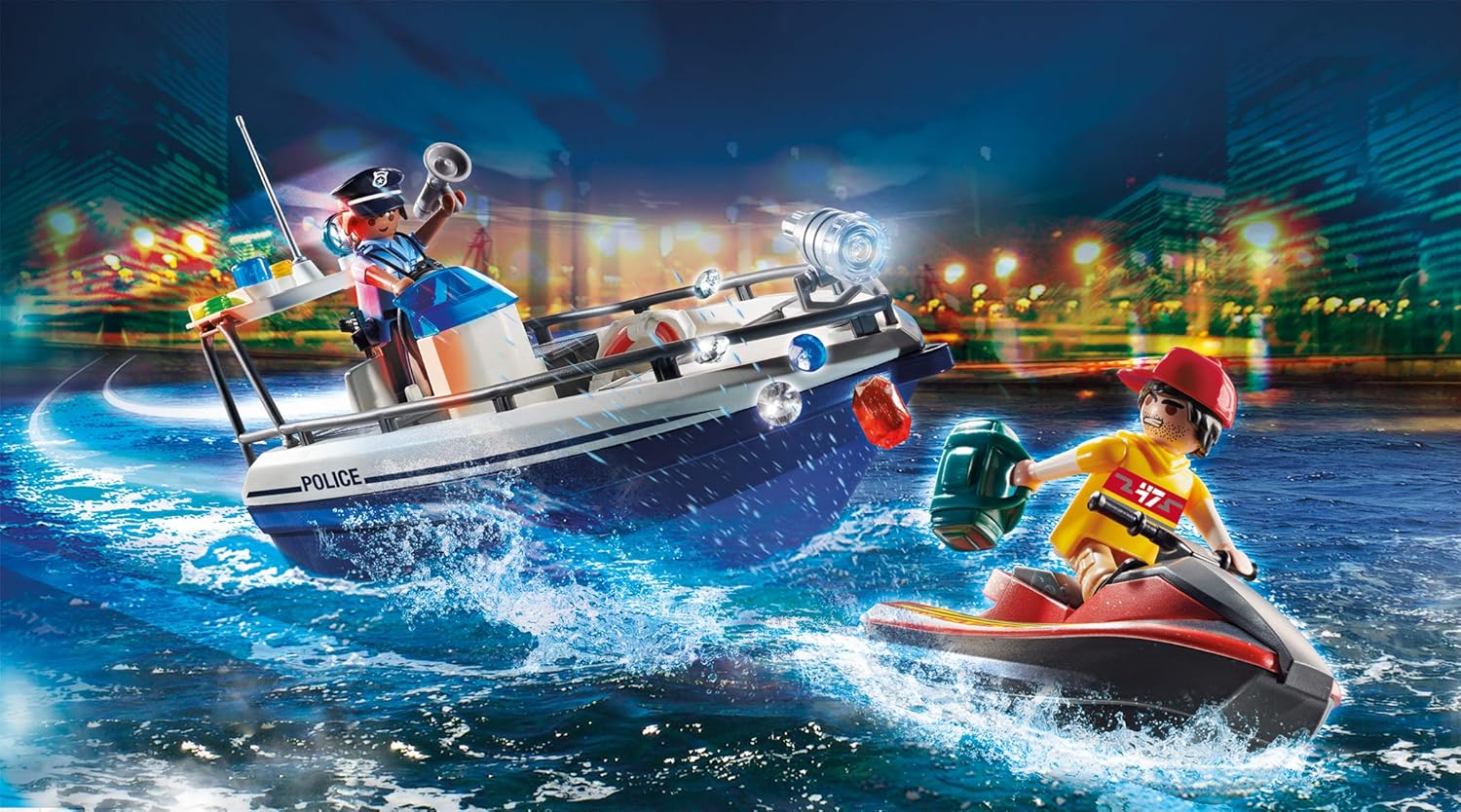 PLAYMOBIL Coast Guard and Waterski Thief, Multicoloured - Image 4