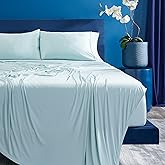 Bedgear Ver-Tex Sheet Set – Cooling Bed Sheets, Ultra-Soft Feel, Powerband Secure Fit – Fitted Sheet, Flat Sheet, 2 Pillowcases – Cool Fabric Breathable Comfortable Bedding, King/Cal King, Misty Blue