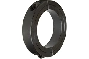 Climax Metals 2C-237 Black Oxide Plated Steel Two-Piece Clamping Collar, 2-3/8" Bore Size, 3-1/2" Outside Diameter, 5/16"-24 x 1" Set Screw