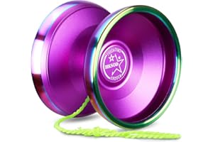 Hksod Professional Bi-Metal Yoyo,Unresponsive Yoyo for Adults Advanced Players Predator 3 trick yoyo with Premium YOYO Bearings with Yo-Yo Accessories- Purple