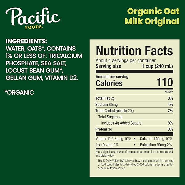PACIFIC FOODS, BEVERAGE OAT ORIGINAL ORGANIC, 32 FL OZ