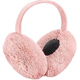 PEAK 2 PEAK Adult Unisex Winter Earmuffs – Soft Foldable Faux Fur Ear Warmers for Cold Weather