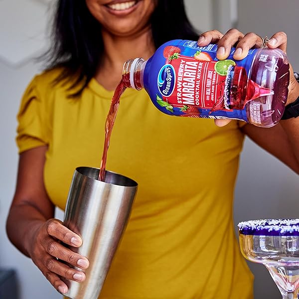 OCEAN SPRAY® STRAWBERRY MARGARITA COCKTAIL MIXER, DRINK MIXER MADE WITH REAL FRUIT JUICE, 32 FL OZ BOTTLE
