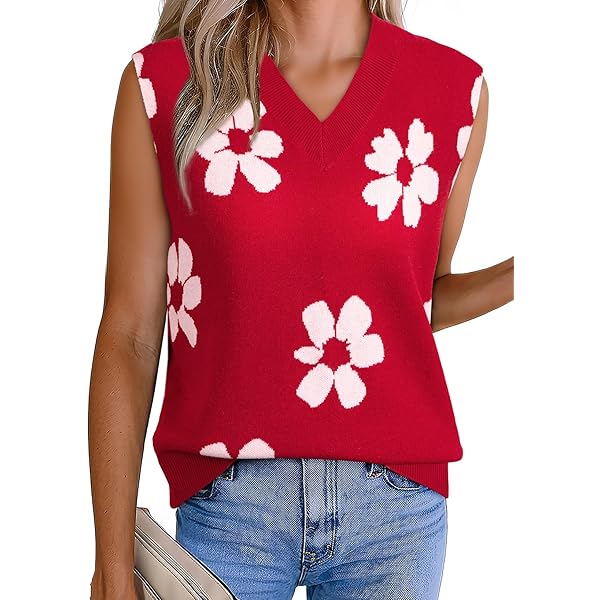 Suéter Chaleco Para Mujer, Lindo Gráfico De Bloque De Color, Manga Casquillo Y2K, Cuello En V, Camiseta Sin Mangas De Punto, Suéter Suelto Vintage, Negro