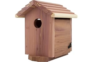 Pennington Pride Birdhouse for Outdoor, Outdoor Birdhouse Cedar, Room for 1 Adult and 3-4 babies