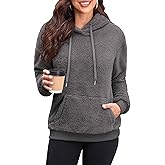 Neineiwu Womens Casual Sherpa Hoodies Fleece Sweatshirts Fuzzy Pullover Fluffy Outerwear with Pockets