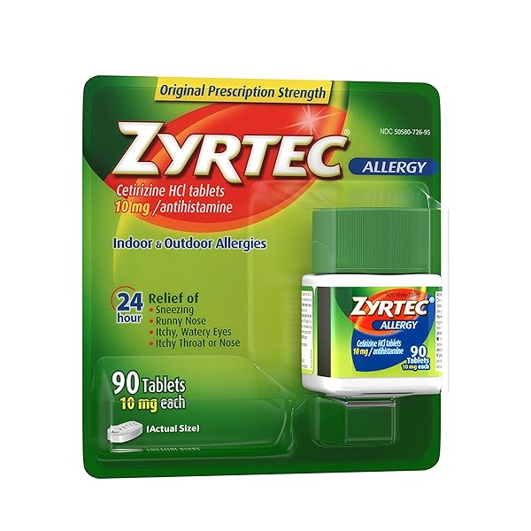 ZYRTEC 24 HOUR ALLERGY RELIEF TABLETS – 10MG, 90 CT