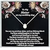 To My Sister On My Wedding Day Sister Of Bride Gift Wedding Gift Jewelry Pearl Necklace