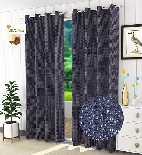 Buy Purav Light Long Door Curtains 9 Feet Set Of 2 Two 100 Poly