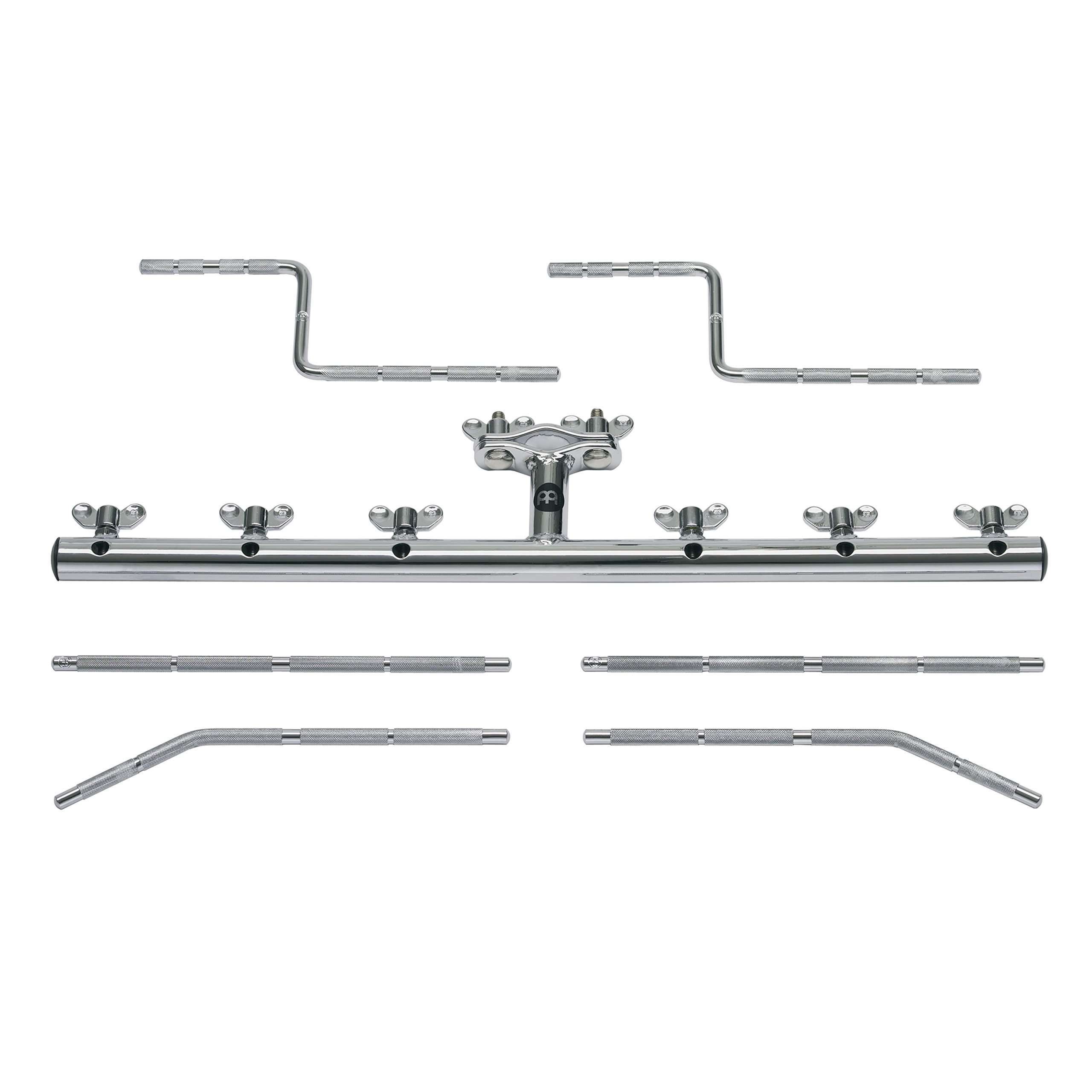 Meinl Percussion Mounting Bar Set - Set of 6 Bars for Drum Sets - Straight, Angled, and Z-Shaped - Steel, Chrome Plated (PMC-6)