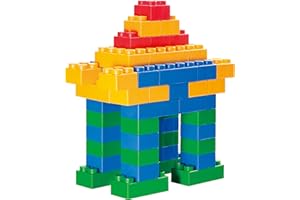 UNiPLAY Plump Soft Building Blocks - 120-Piece Jumbo Stacking Multicolor Set for Early Cognitive Development and Creative Play - Ages 3 Months+