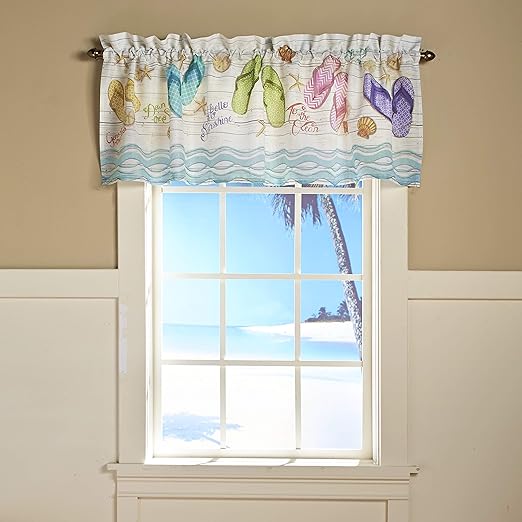 Amazon Com The Lakeside Collection Flip Flop Window Valance