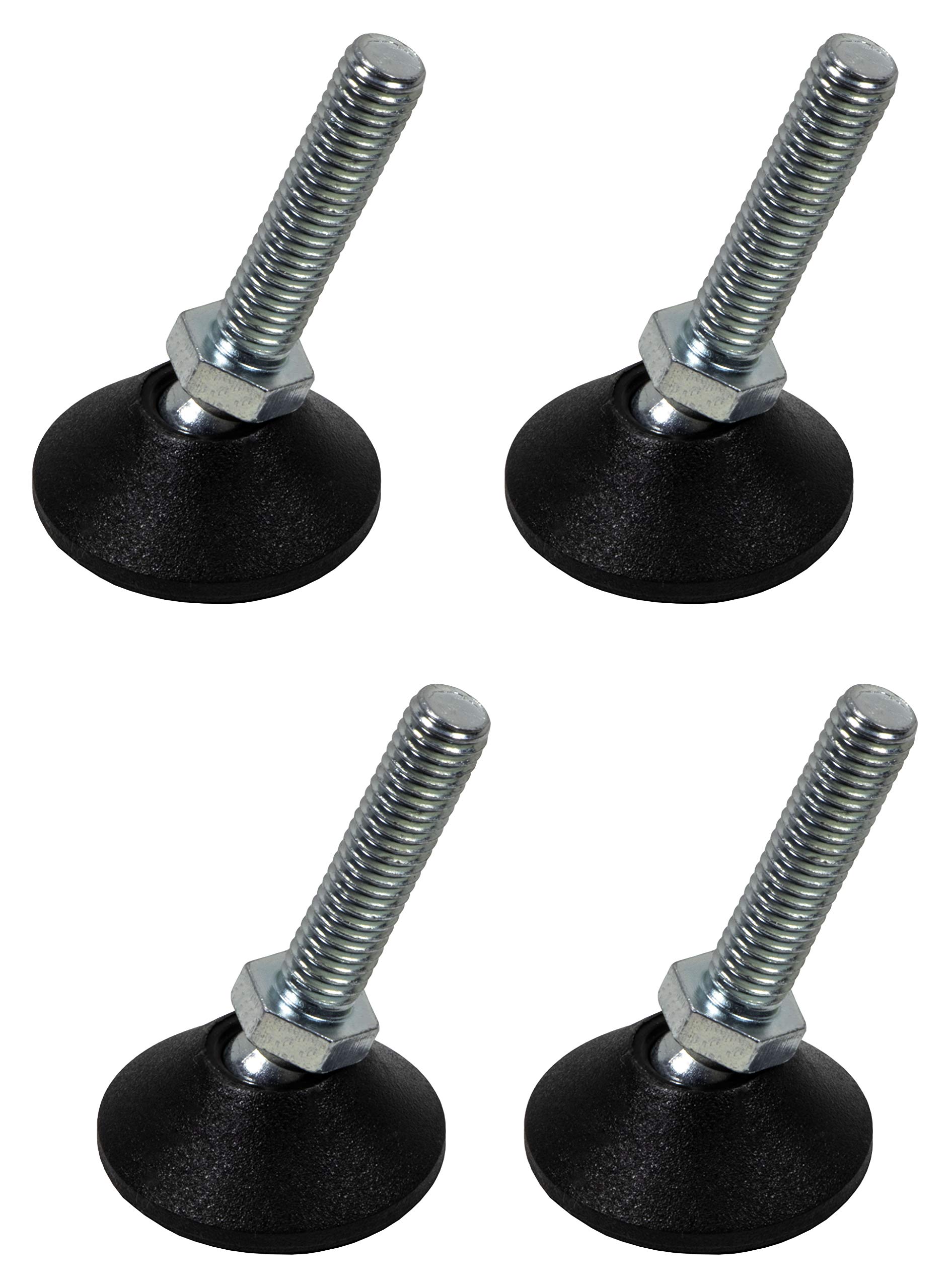 Gedotec Adjusting Screw M8 x 33 mm Adjusting Screw Setscrews for Table Legs & Möbelüße Metal Zinc Plated 1 Piece - Adjustable Feet with Universal Joint