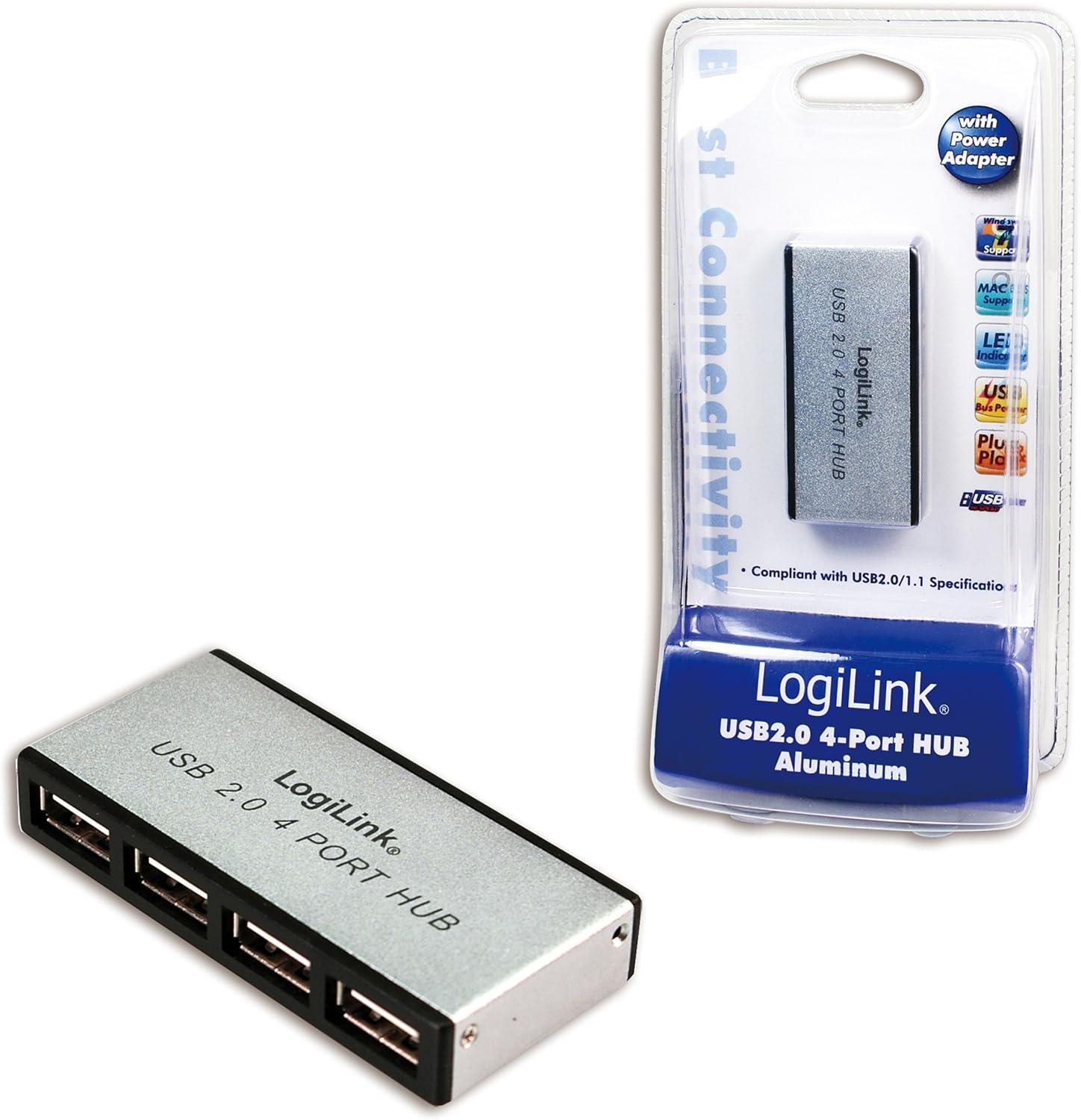 Amazon Com Logilink Usb 2 0 Hub 4 Port Ua0003 Computers Accessories