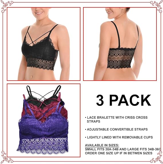 bralette with cross straps in front