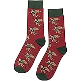 SockFly Flying Monkey Dress Socks Funny Novelty Crazy Fun Design Men Size 8-12 Cotton Casual Crew Colorful Funky Fancy Socks Gift for Men