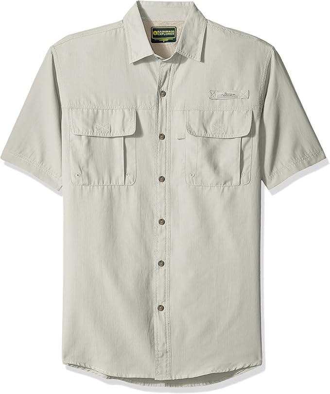 GH Bass Men's Short Sleeve Explorer Solid Fishing Shirt Amazon.ca