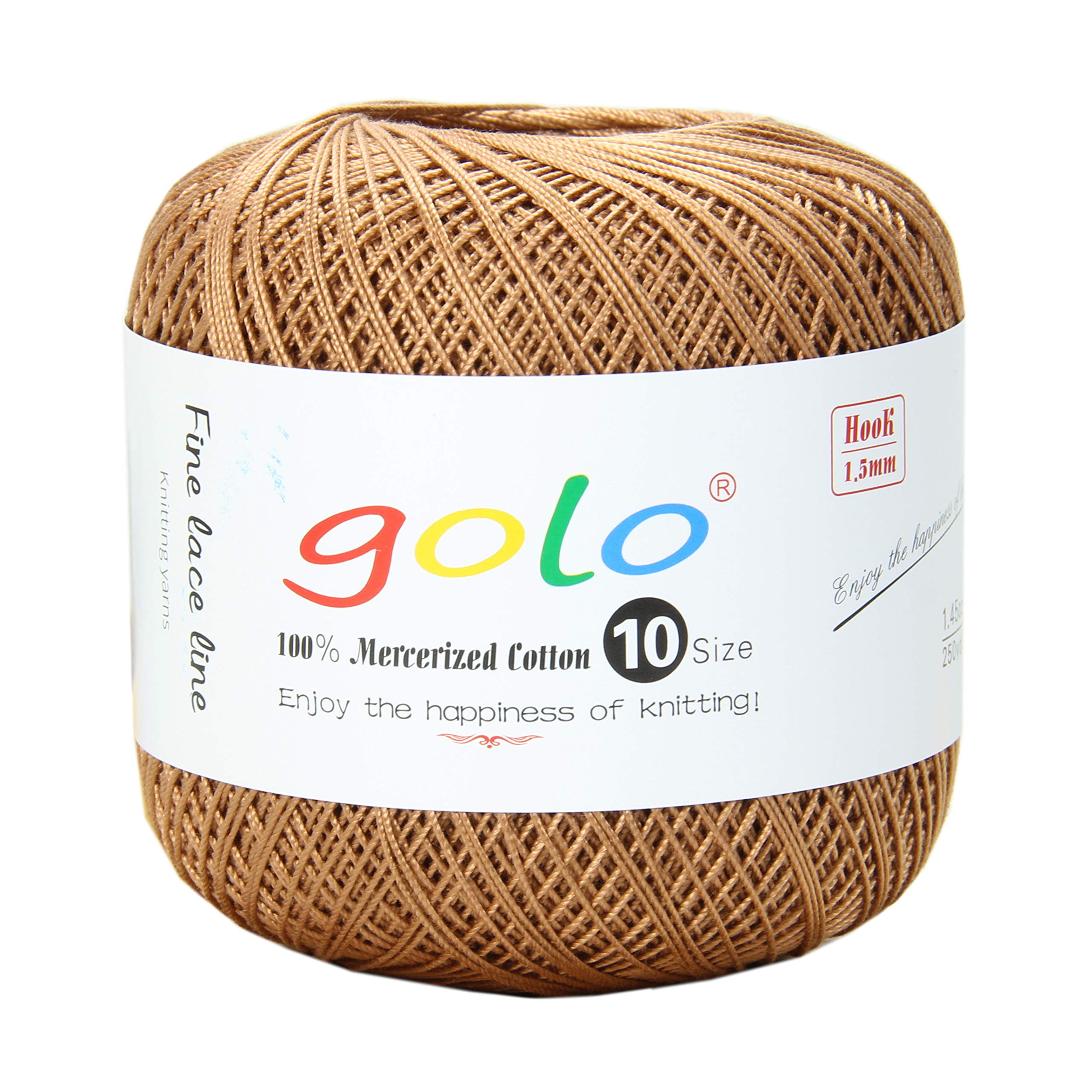 golo Crochet Thread Size 10 Yarn for Hand Knitting Crochet Yarn (Bronze-615) — image 1