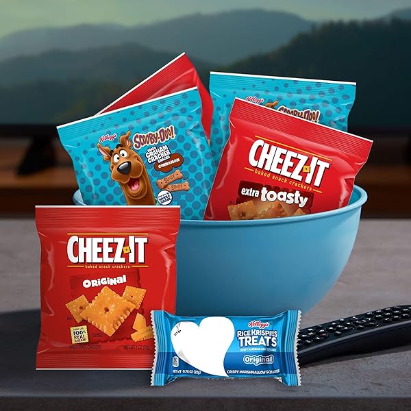 KELLOGG’S CHEEZ-IT, RICE KRISPIES TREATS & SCOOBY-DOO, LUNCH SNACKS, BULK VARIETY PACK (42 COUNT)