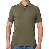 BAMBOO COOL Men's Polo Shirts Slim-Fit Moisture Wicking Mens Shirt Performance Short Sleeve Polo for Men